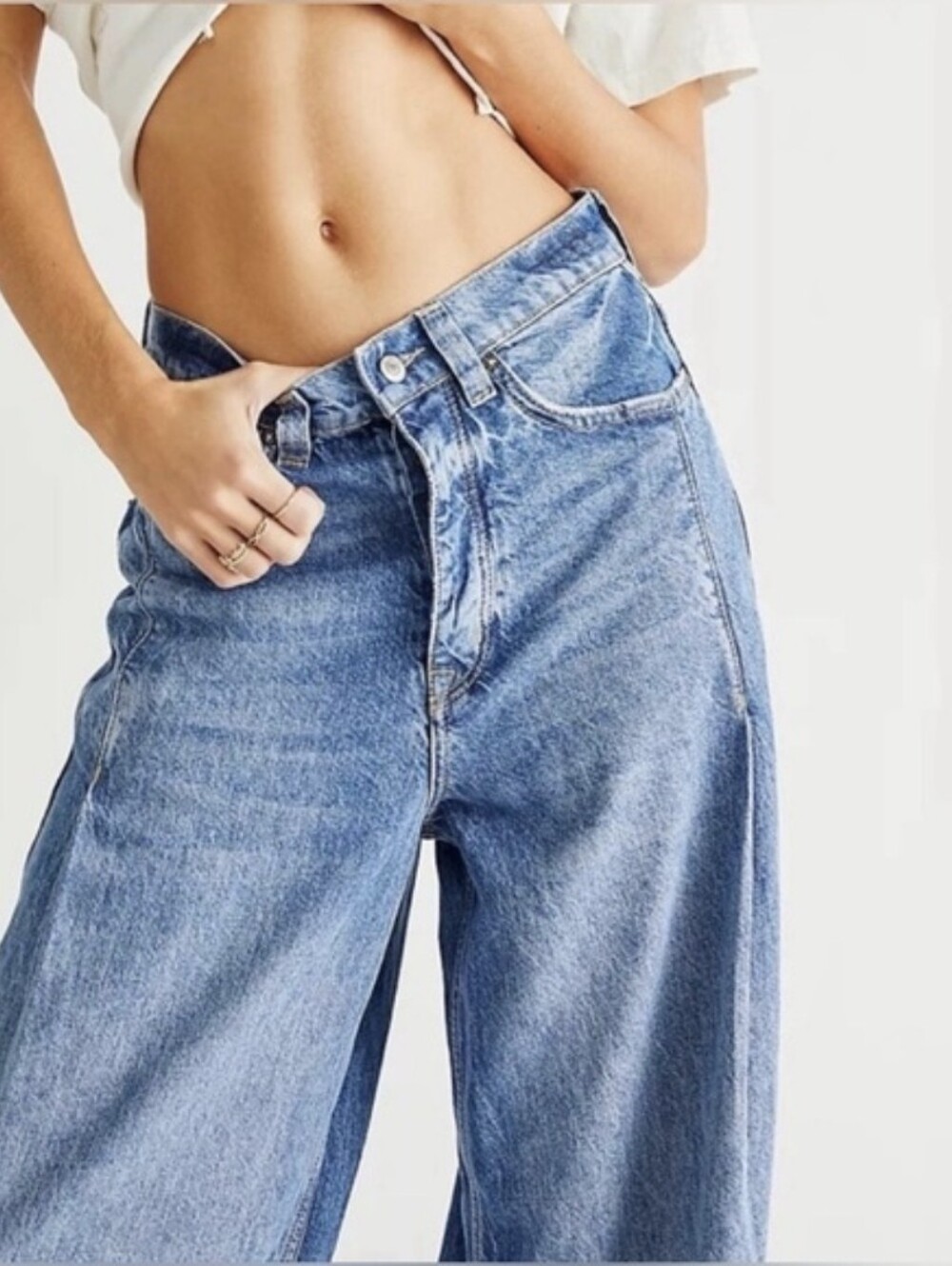 Free People Old West Slouchy Jeans, Sz 31 - Picture 3 of 7